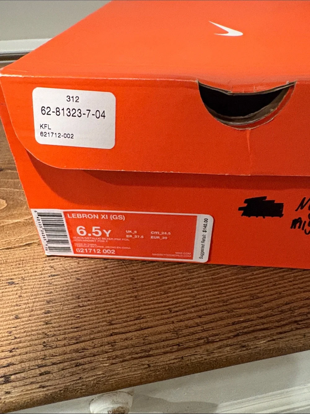 Lebron XI size 6.5y
